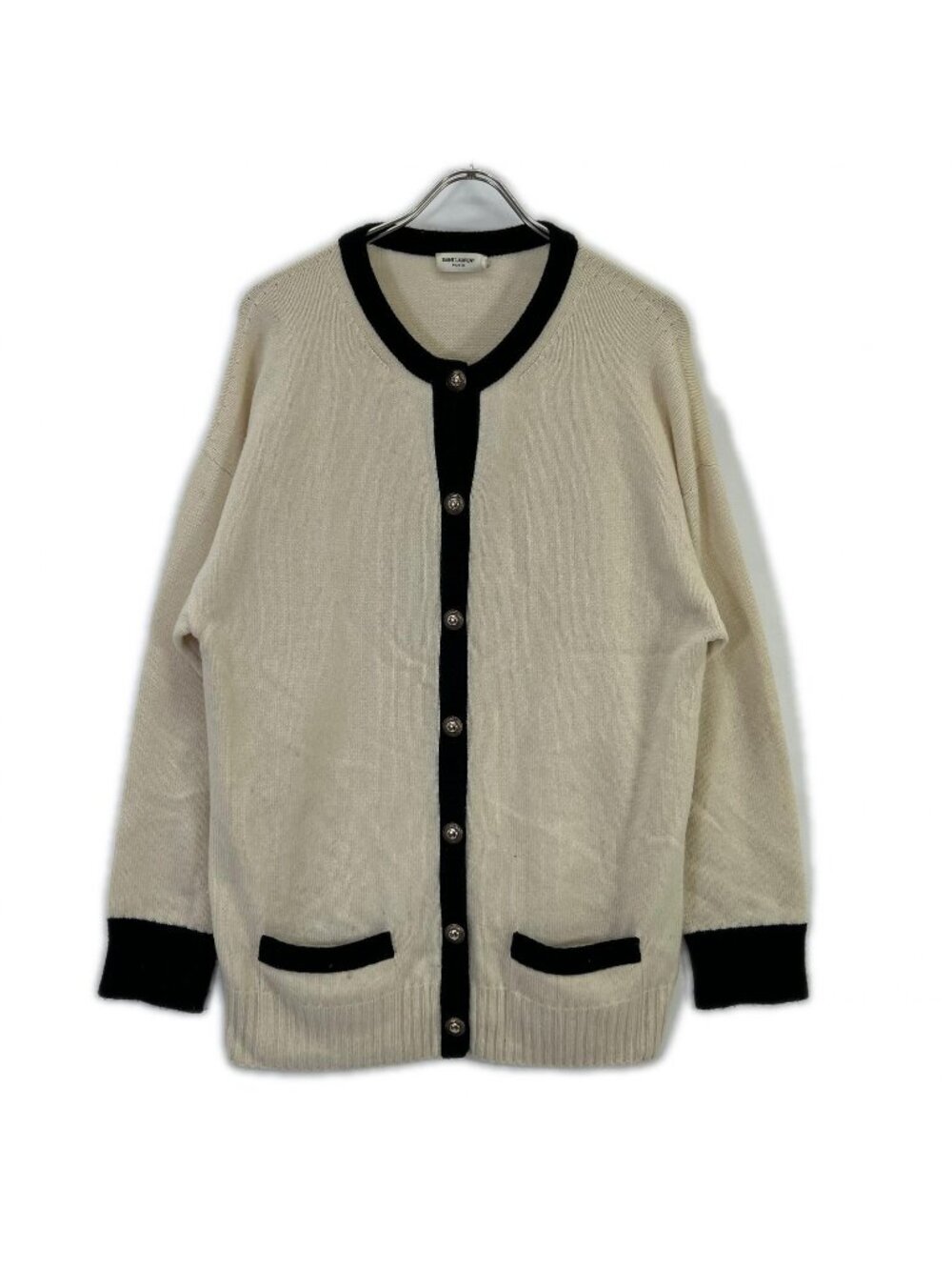 Saint Laurent Paris Ivory Knit gun Sweater